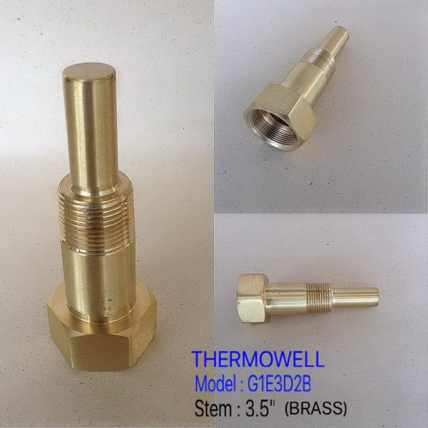 THERMOWELL -BRRASS MODEL : G1E3D2B (LAGGING) 3.5"