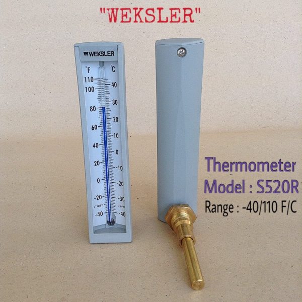 THERMOMETER "WEKSLER" MODEL : S520R DIAL : 5" STEM : 2" RANGE : 30 - 240 F/C